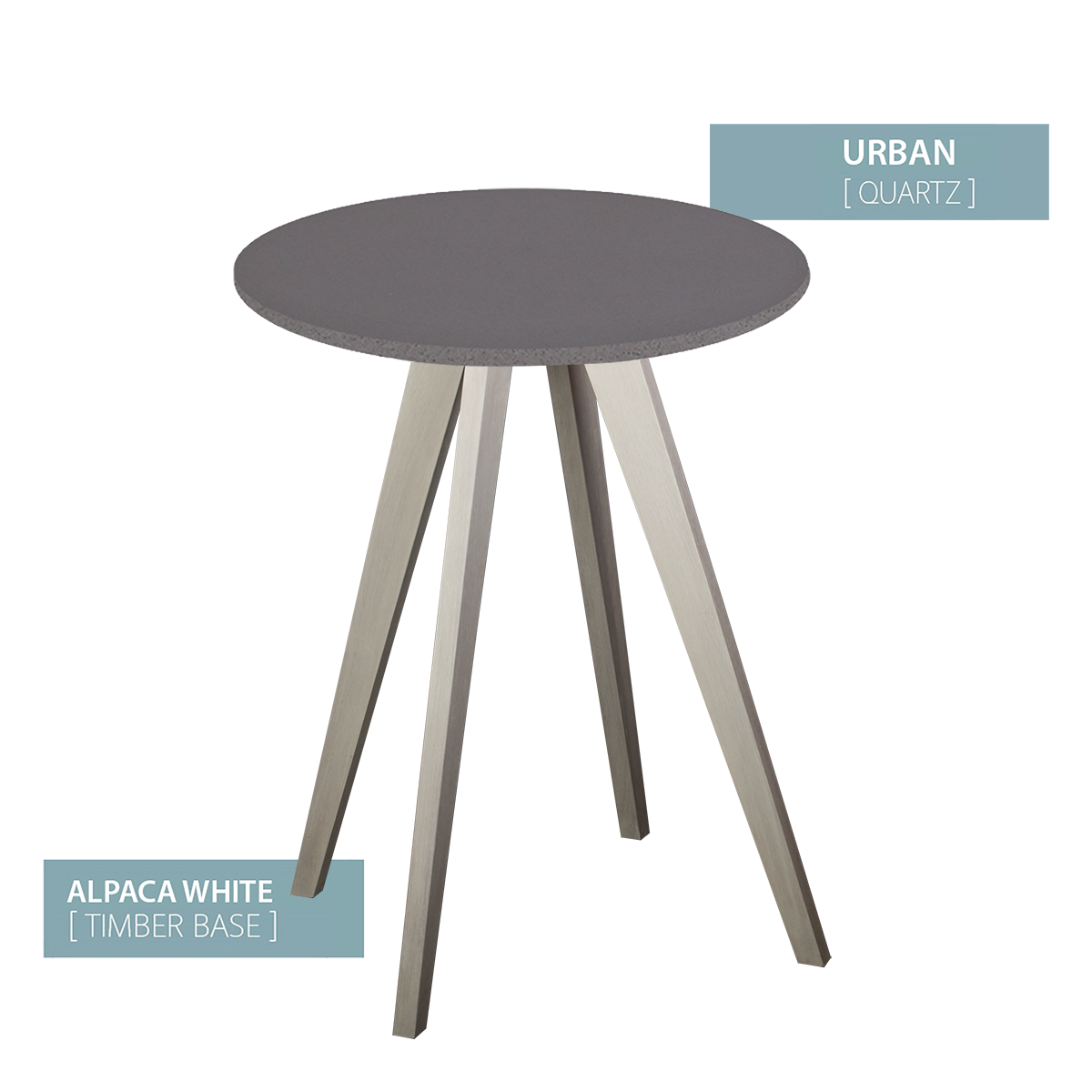 CAFE TABLE ALPACA WHITE BASE (URBAN)