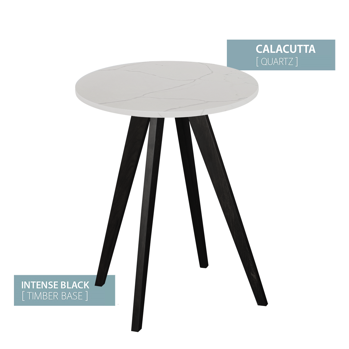 CAFE TABLE BLACK BASE (CALACUTTA)