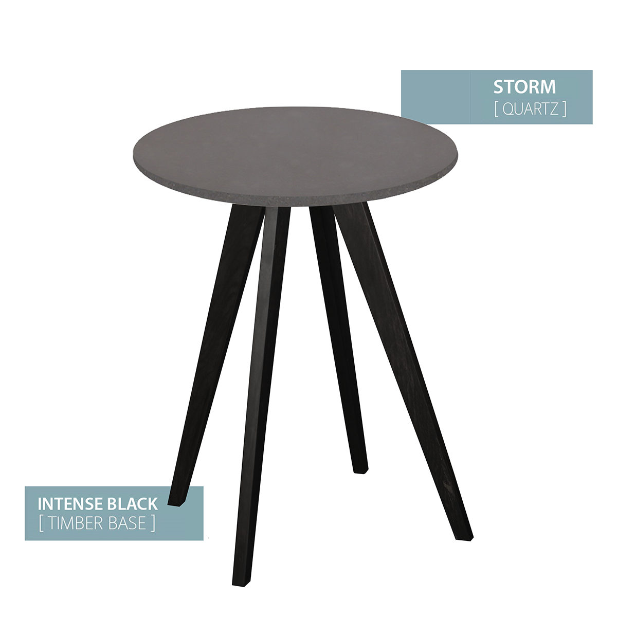 CAFE TABLE BLACK BASE (STORM)